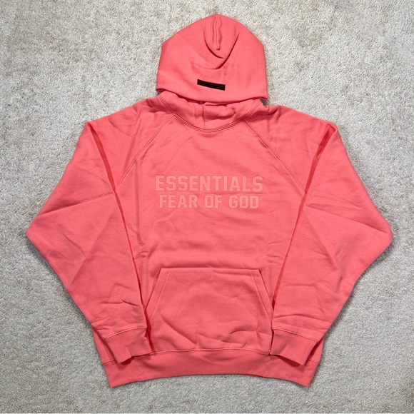 Essentials Fear of God Hoodie Pink Coral MEDIUM